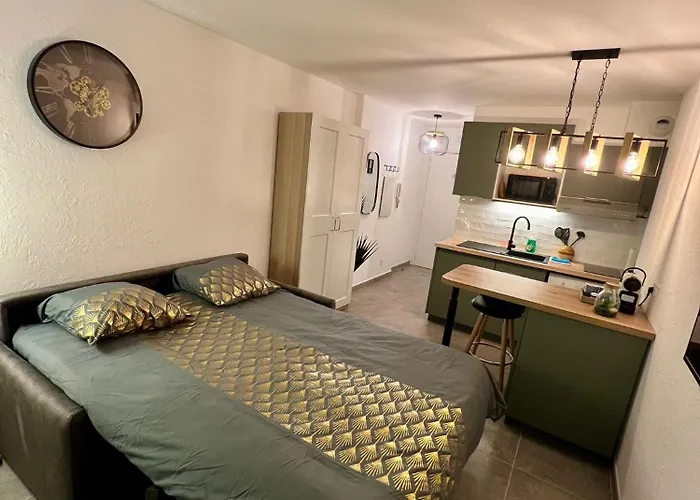 Climatise, Cosy Et Calme Au Centre アパート アンティーブ