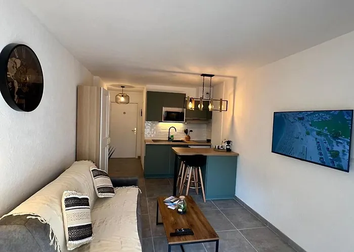 Daire Climatise, Cosy Et Calme Au Centre Antibes